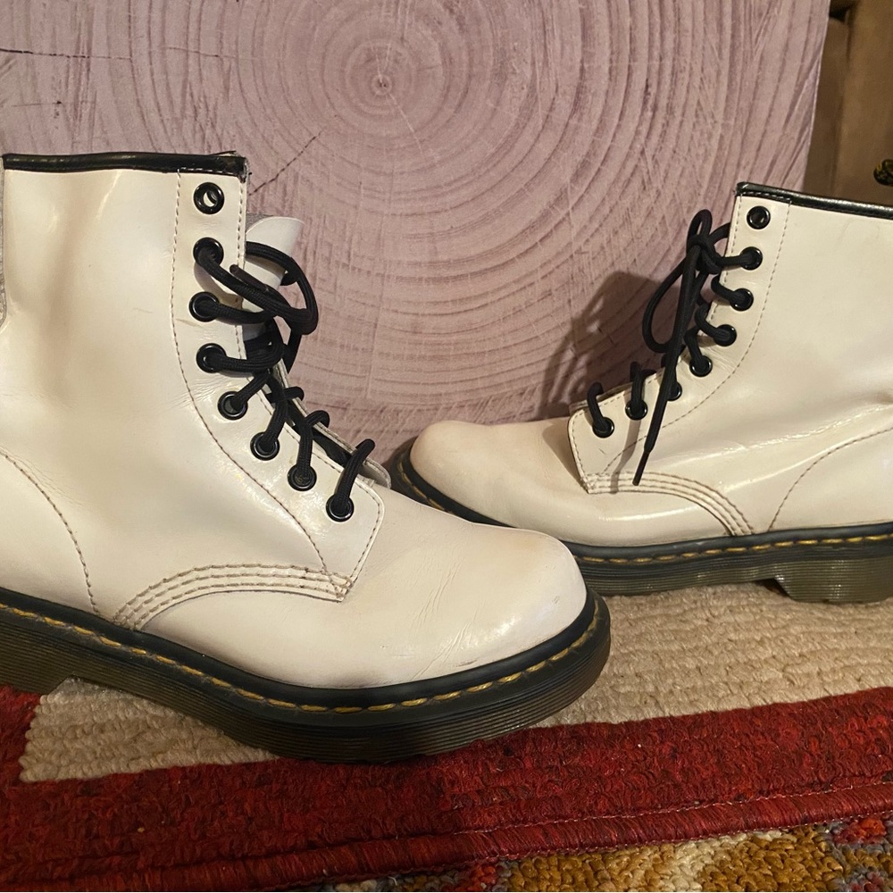 Dr.Martens White Combat Boots